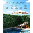 Ivy Privacy Fence, 59 x 98 in Artificial Green Wall Screen, Greenery Ivy Fence with Mesh Cloth Backing and Strengthened Joint, Faux Hedges Vine Leaf Decoration for Outdoor Garden, Yard, Balcony-5