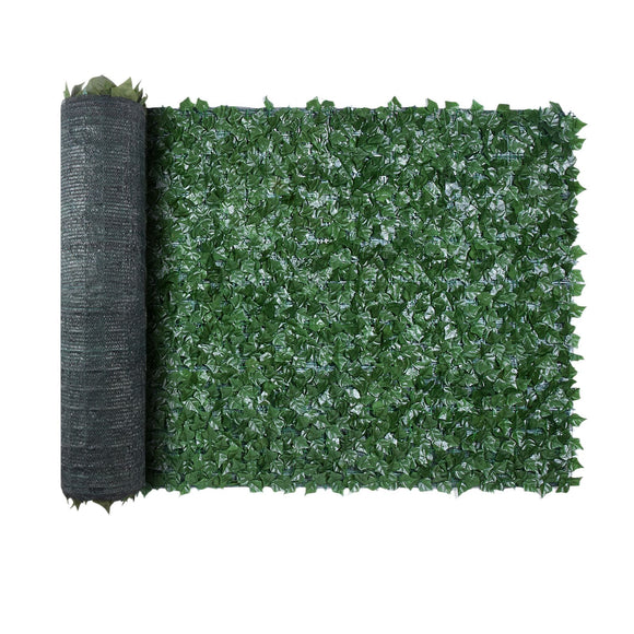 Ivy Privacy Fence, 59 x 98 in Artificial Green Wall Screen, Greenery Ivy Fence with Mesh Cloth Backing and Strengthened Joint, Faux Hedges Vine Leaf Decoration for Outdoor Garden, Yard, Balcony