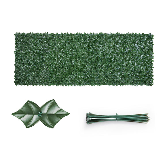 Ivy Privacy Fence, 2440 x 1830 mm Artificial Green Wall Screen, Greenery Ivy Fence with Strengthened Joint, Faux Hedges Vine Leaf Decoration for Outdoor Garden, Yard, Balcony, Patio Decor