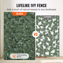 VEVOR Ivy Privacy Fence, 2440 x 1830 mm Artificial Green Wall Screen, Greenery Ivy Fence with Strengthened Joint, Faux Hedges Vine Leaf Decoration for Outdoor Garden, Yard, Balcony, Patio Decor-4