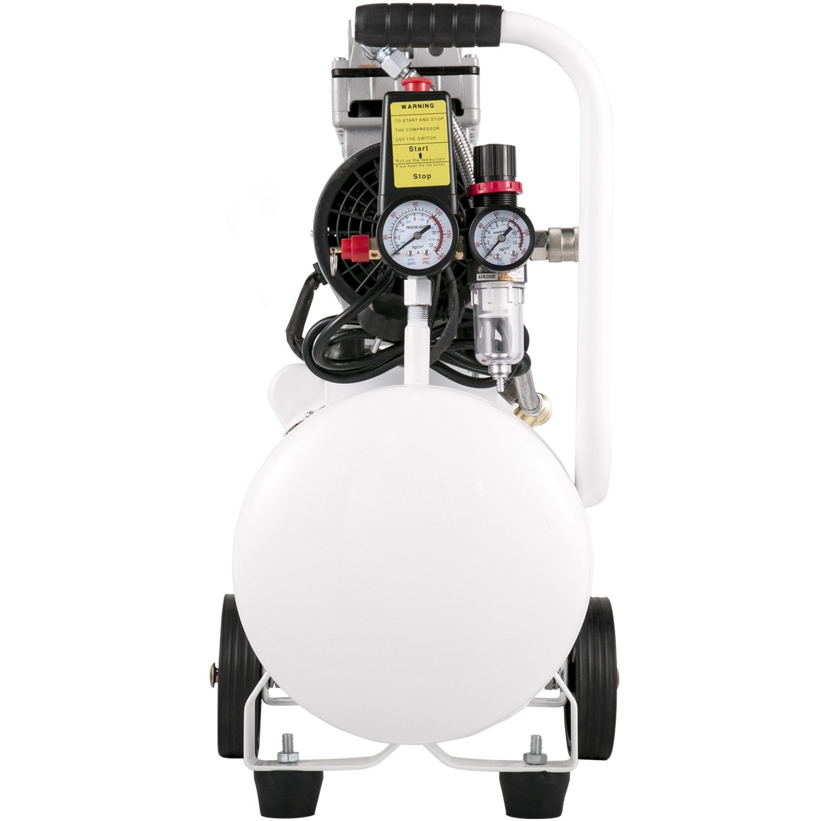 VEVOR Air Compressor 6.6 Gallon, Portable Air Compressor 1 HP, Oil Free Air Compressor Steel Tank 750W,  Pancake Air Compressor 115 PSI, Ultra Quiet Compressor for Home Repair, Tire Inflation