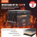 VEVOR Fireproof Document Box, Fireproof Document Bag with Lock 2000_, Fireproof and Waterproof File Box 450x140x315 mm with Zipper & Handle, for Money, Documents, Jewelry and Passport-2