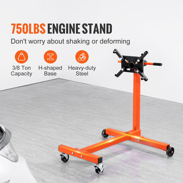 Engine Stand 750LBS Motor Hoist Dolly 360 Degree Adjustable Mounting Head - 0