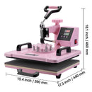 Heat Press Machine 12x15 in 5 in 1 with 30oz Tumbler Press T-Shirts Pink-8