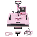 Heat Press Machine 12x15 in 5 in 1 with 30oz Tumbler Press T-Shirts Pink-9