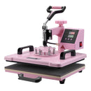 Heat Press Machine 12x15 in 5 in 1 with 30oz Tumbler Press T-Shirts Pink-10