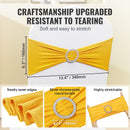 Stretch Spandex Chair Sashes, Chair Slipcover and Stretch Chair Sash with Round Buckle, Elastic Chair Bands, Fitting Wedding, Holiday, Banquet, Party Chair Decoration (100 PCS Golden Yellow)-3