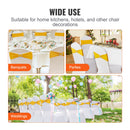 Stretch Spandex Chair Sashes, Chair Slipcover and Stretch Chair Sash with Round Buckle, Elastic Chair Bands, Fitting Wedding, Holiday, Banquet, Party Chair Decoration (100 PCS Golden Yellow)-6