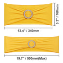 Stretch Spandex Chair Sashes, Chair Slipcover and Stretch Chair Sash with Round Buckle, Elastic Chair Bands, Fitting Wedding, Holiday, Banquet, Party Chair Decoration (100 PCS Golden Yellow)-8