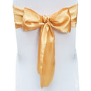 Stretch Spandex Chair Sashes Bows, Chair Slipcover and Stretch Chair Sash, Elastic Chair Bands, Fitting Wedding, Holiday, Banquet, Party, Celebration Chair Decoration (50 PCS Gold)-1