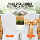 Stretch Spandex Chair Sashes Bows, Chair Slipcover and Stretch Chair Sash, Elastic Chair Bands, Fitting Wedding, Holiday, Banquet, Party, Celebration Chair Decoration (50 PCS Gold)-4