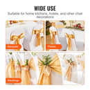 Stretch Spandex Chair Sashes Bows, Chair Slipcover and Stretch Chair Sash, Elastic Chair Bands, Fitting Wedding, Holiday, Banquet, Party, Celebration Chair Decoration (50 PCS Gold)-6