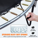 VEVOR 10FT Trampoline, 330 lbs Trampoline with Enclosure Net, Ladder, and Curved Pole, Heavy Duty Trampoline with Jumping Mat and Spring Cover Padding, Outdoor Recreational Trampolines for Kids Adults-3