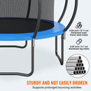 VEVOR 10FT Trampoline, 330 lbs Trampoline with Enclosure Net, Ladder, and Curved Pole, Heavy Duty Trampoline with Jumping Mat and Spring Cover Padding, Outdoor Recreational Trampolines for Kids Adults-4