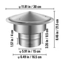Chimney Cap 6-inch 304 Stainless Steel Round Roof Rain Cap Cover Silver-8