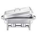VEVOR 8 Qt 6 Pack Rectangle Chafing Dish Buffet Set Fullsize Pan Stainless Steel-9