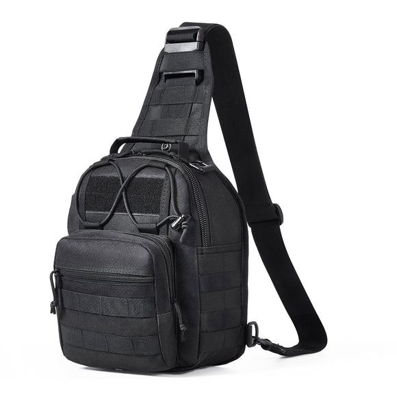 VEVOR Tactical Sling Bag 10L Military Rover Shoulder Sling Backpack Black