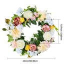 Artificial Decorative Wreath 60.96 cm White Pink Yellow Peonies Hydrangeas-8
