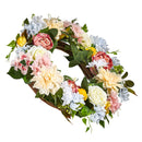 Artificial Decorative Wreath 60.96 cm White Pink Yellow Peonies Hydrangeas-11