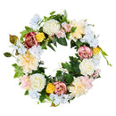 VEVOR Artificial Decorative Wreath 60.96 cm White Pink Yellow Peonies Hydrangeas-9