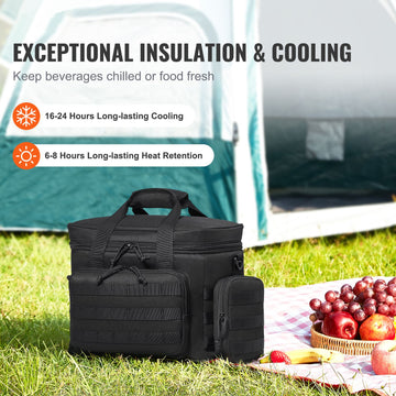 Cooler Bag 20L Insulated Lunch Bag Molle Design & Removable Storage Bags - 0