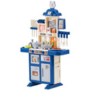 VEVOR Kitchen Playset Kids Pretend Cooking Play Toy 48 Piece Accessories Blue-11