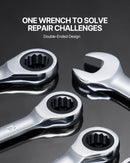 Combination Wrench Set 8-Piece Metric 8 mm to 19 mm with Organizer Rack-5