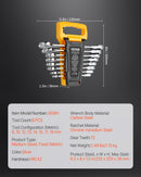 VEVOR Combination Wrench Set 8-Piece Metric 8 mm to 19 mm with Organizer Rack-7