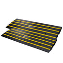 Curb Ramp, 2 Pack, 6.5 cm Rise, Rubber Driveway Ramps, Heavy Duty 15 tons Weight Capacity Threshold Ramp, Curbside Bridge Ramps for Loading Dock Garage Sidewalk, Expandable Full Ramp Set-8