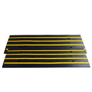 Curb Ramp, 2 Pack, 6.5 cm Rise, Rubber Driveway Ramps, Heavy Duty 15 tons Weight Capacity Threshold Ramp, Curbside Bridge Ramps for Loading Dock Garage Sidewalk, Expandable Full Ramp Set-12