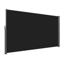 Retractable Side Awning, 160X300cm Aluminum Outdoor Privacy Screen, 280g Polyester Water-proof Retractable Patio Screen, UV 30+ Room Divider Wind Screen for Patio, Backyard, Balcony, Black-11