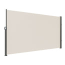 Retractable Side Awning,160X300cm Aluminum Outdoor Privacy Screen, 280g Polyester Water-proof Retractable Patio Screen, UV 30+ Room Divider Wind Screen for Patio, Backyard, Balcony, Beige-11