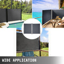 Retractable Side Awning, 160X600cm Aluminum Outdoor Privacy Screen, 280g Polyester Water-proof Retractable Patio Screen, UV 30+ Room Divider Wind Screen for Patio, Backyard, Balcony, Gray-7
