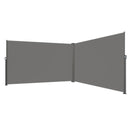 VEVOR Retractable Side Awning, 180X600cm Aluminum Outdoor Privacy Screen, 280g Polyester Water-proof Retractable Patio Screen, UV 30+ Room Divider Wind Screen for Patio, Backyard, Balcony, Gray-9