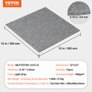 VEVOR Carpet Tiles Peel and Stick, Squares Self Adhesive Carpet Floor Tile, Soft Padded Carpet Tiles, Easy Install DIY for Bedroom Living Room Indoor Outdoor (12 Tiles, Light Gray)-7