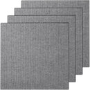 Carpet Tiles Peel and Stick, Squares Self Adhesive Carpet Floor Tile, Soft Padded Carpet Tiles, Easy Install DIY for Bedroom Living Room Indoor Outdoor (9Tiles, Light Gray)-9