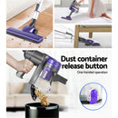 Devanti Stick Vacuum Cleaner Handheld Corded 450W Purple-5