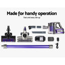 Devanti Stick Vacuum Cleaner Cordless Roller Brush 150W Purple-7