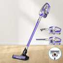 Devanti Stick Vacuum Cleaner Roller Brush Cordless 150W Purple-1