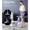 Devanti Stick Vacuum Cleaner Roller Brush Cordless 150W Purple-4