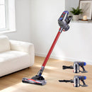 Devanti Stick Vacuum Cleaner Bagless Cordless Red 150W-1
