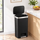 Artiss Rubbish Bin 51L Kitchen Pedal Soft Close Lid Liner Pocket Black-1