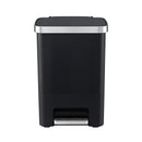 Artiss Rubbish Bin 51L Kitchen Pedal Soft Close Lid Liner Pocket Black-4