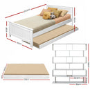 Artiss Bed Frame King Single and Bookshelf-2
