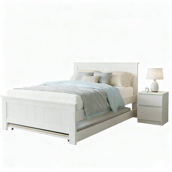 Artiss King Single Bed Frame and Bedside Table