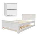 Artiss King Single Bed Frame and Bedside Table-2