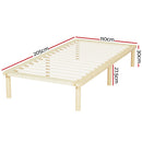 Artiss Bed Frame King Single Size Wooden Base Mattress Platform Timber Pine AMBA-2