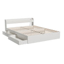 Artiss Bed Frame Queen Size Mattress Base wtih Charging Ports 2 Storage Drawers-1
