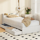Artiss Bed Frame Single Size Mattress Base wtih Charging Ports 2 Storage Drawers-7