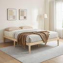 Artiss Bed Frame Double Size Wooden Base Mattress Platform Timber Pine BRUNO-6